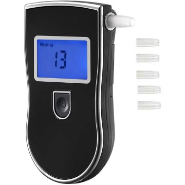 Digital breathalyser with 5 mouthpieces