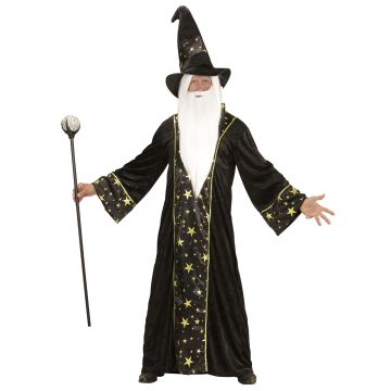 Black Star Wizard Costume for Men