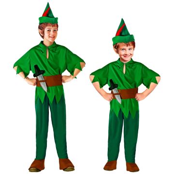 Peter Pan costume with dagger for boys