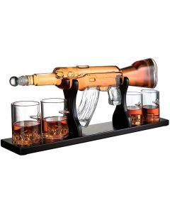 Whisky Decanter AK 47 With Glasses
