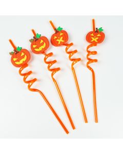 Reusable Pumpkin Straws 4X