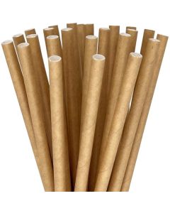 22 cm paper straws 6 mm 100x