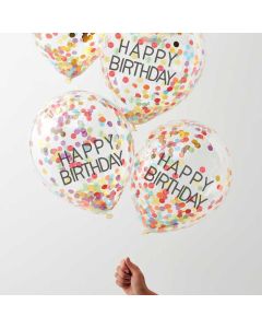 Happy Birthday Ballon 6x - 30 cm