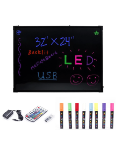 LED sign with neon pens