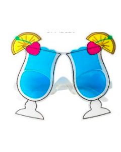 Tropical Summer Sunglasses-Blue Drink