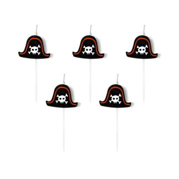 Pirate hat candle 5x - 2 cm