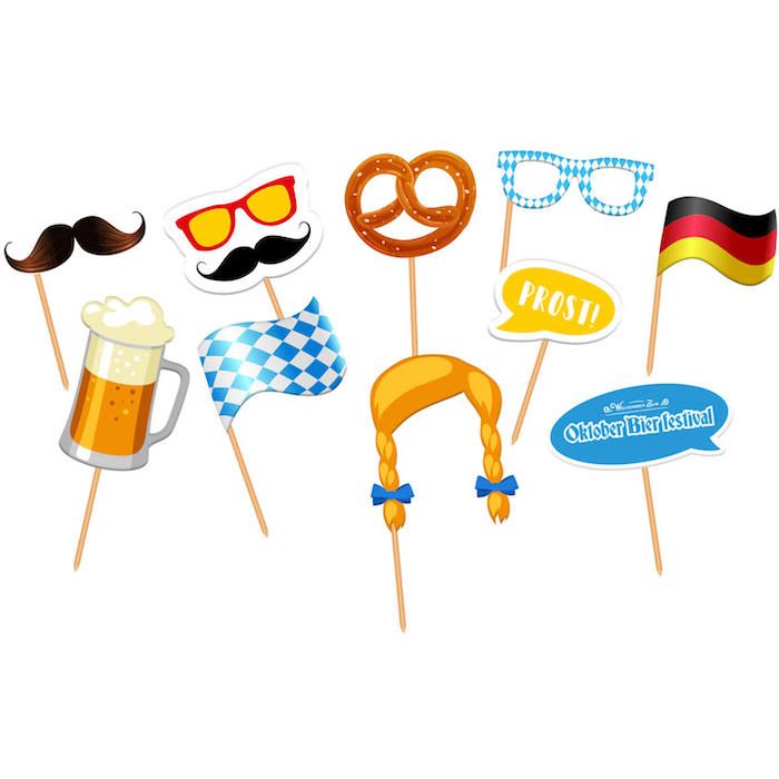 Photo Booth props Oktoberfest 10x