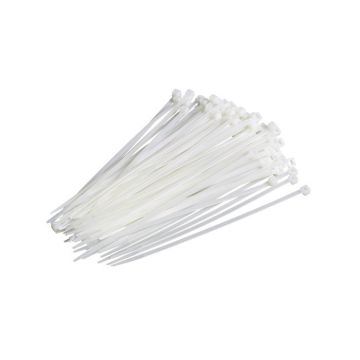 White Strip Cable Tie 3x200 mm - 100 pcs