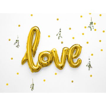 love gold foil balloon - 73 x 59 cm