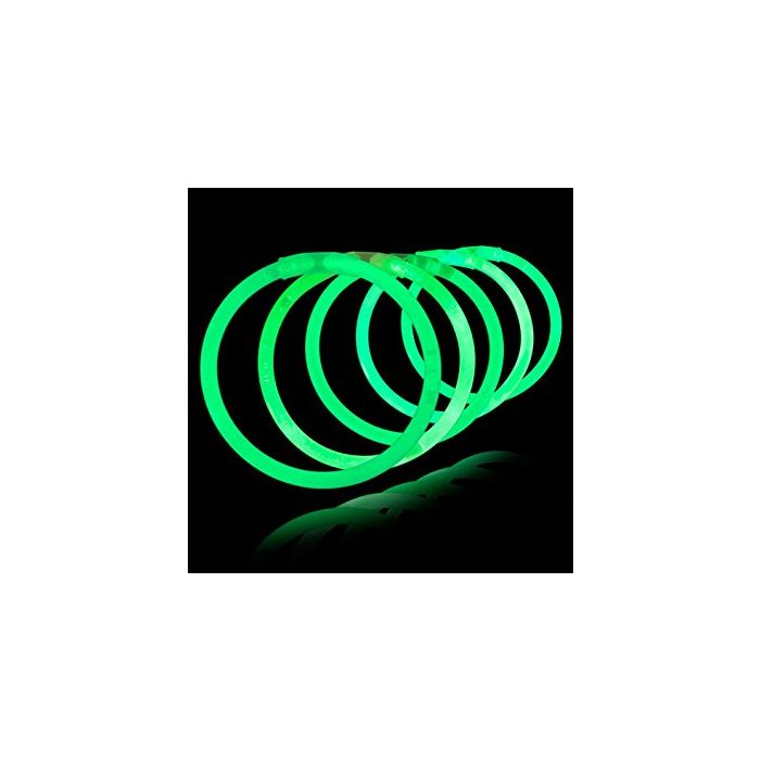 Green glow sticks 100x - Glow-in-the-dark bracelets