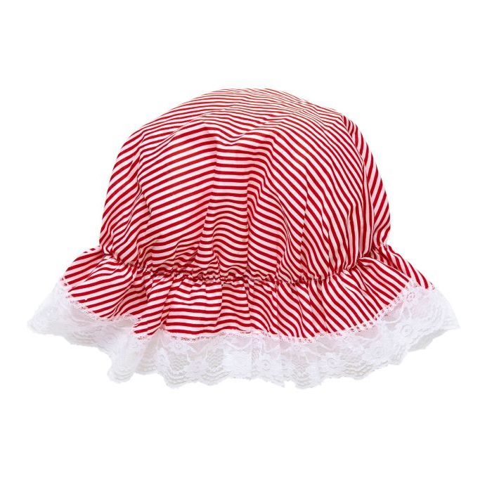 Striped Blonde Hat Red/White