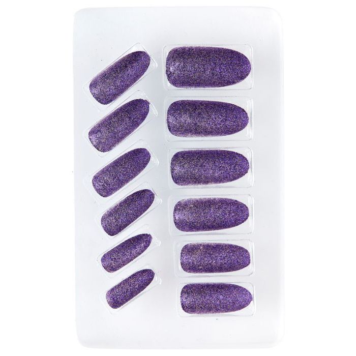 Purple Self-Adhesive Fake Nails