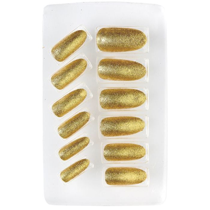 Gold Fake Nails Self-Adhesive