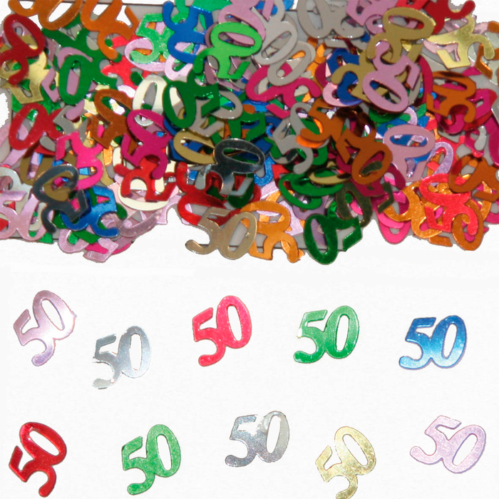 50th birthday confetti multicoloured - 14g