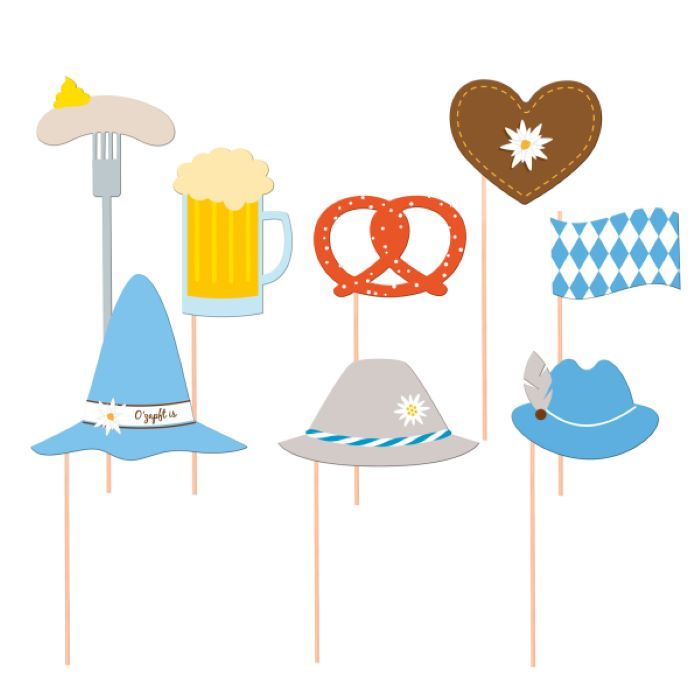 Photo Booth props Oktoberfest 10x