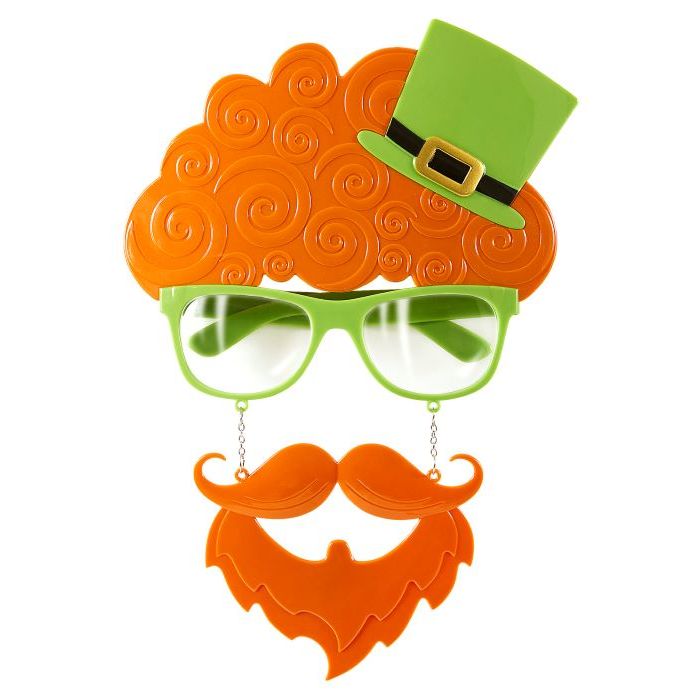 St. Patrick's Day glasses with beard and top hat