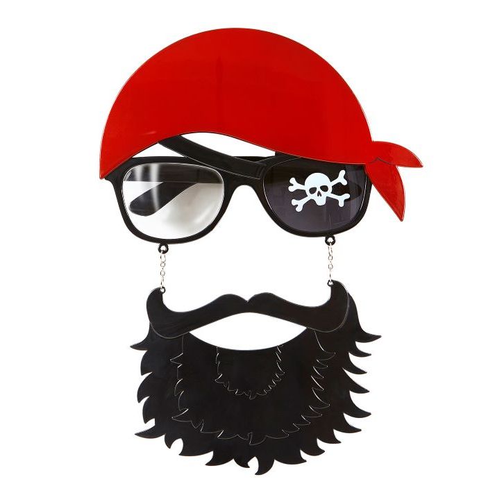Pirate glasses with beard and bandana