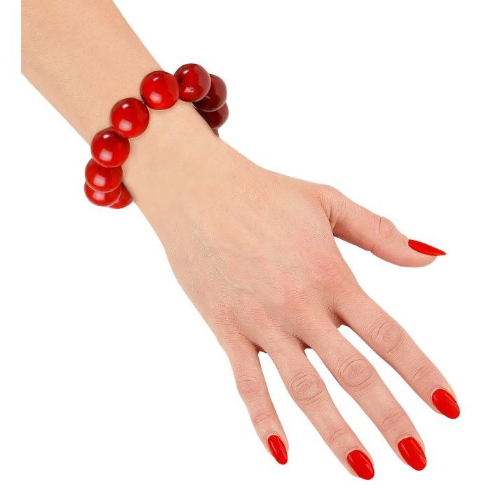 Red 70's bead bracelet