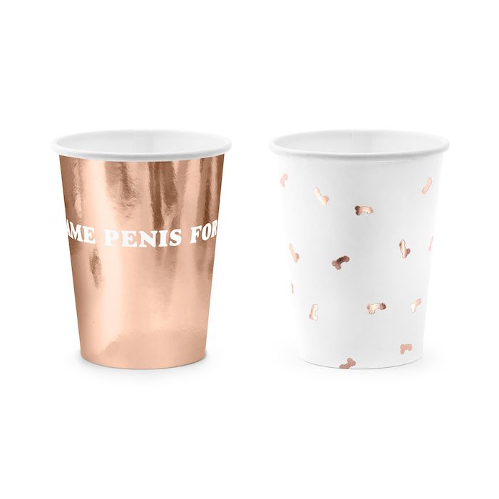 Rose Gold "Same Penis Forever" Paper Cups - 220 ml