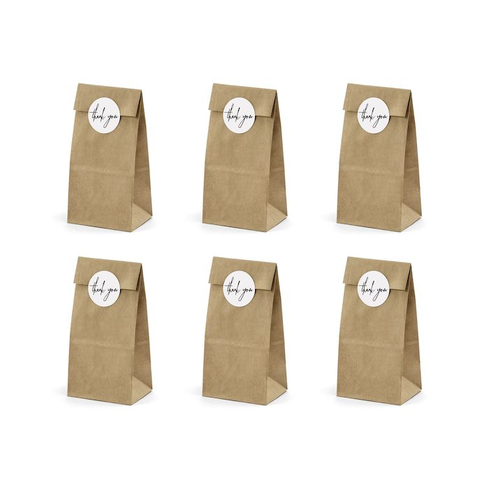 Brown Gift Bags 6x