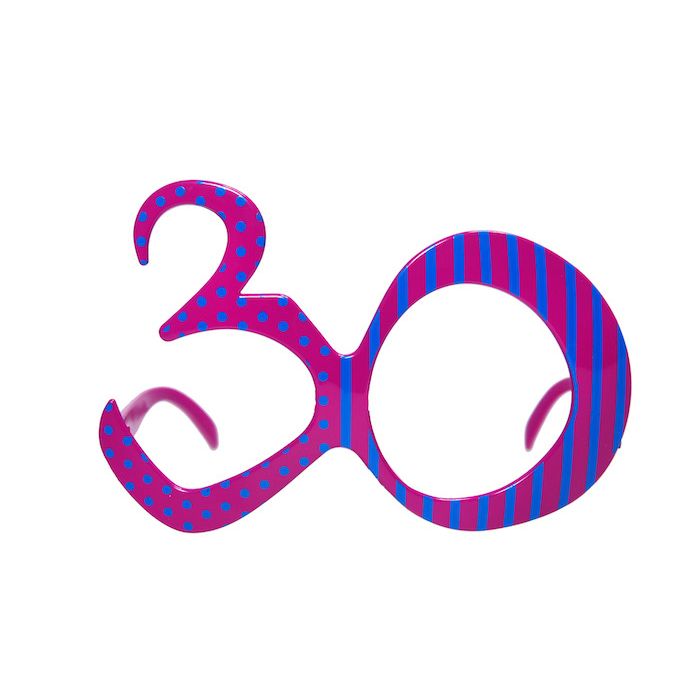 30th birthday glasses fuchsia