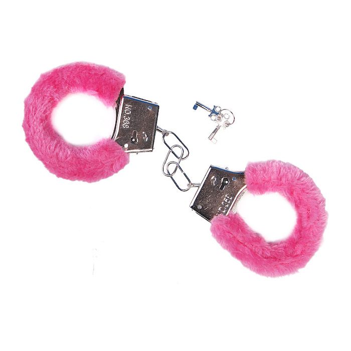 Pink Plys Håndjern inkl. 2x Nøgler