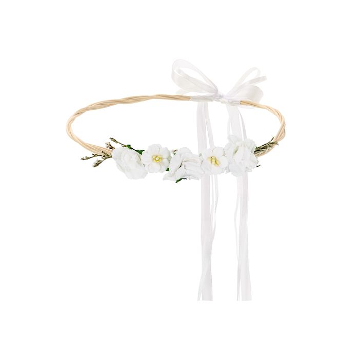 White Flower Crown - 18 cm