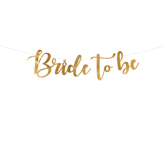 Bride To Be Guld Guirlande - 80x19 cm