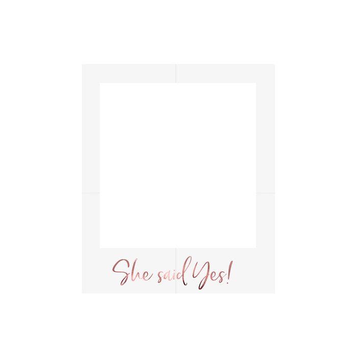 "She Said Yes!" Photo Frame Rose Gold - 50 x 59.5 cm