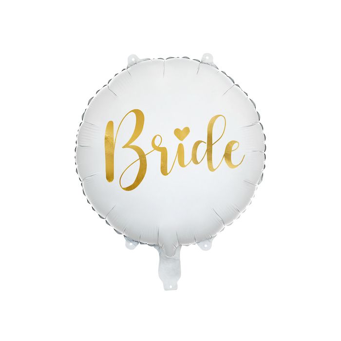 Bride Foil Balloon White And Gold - 45 cm