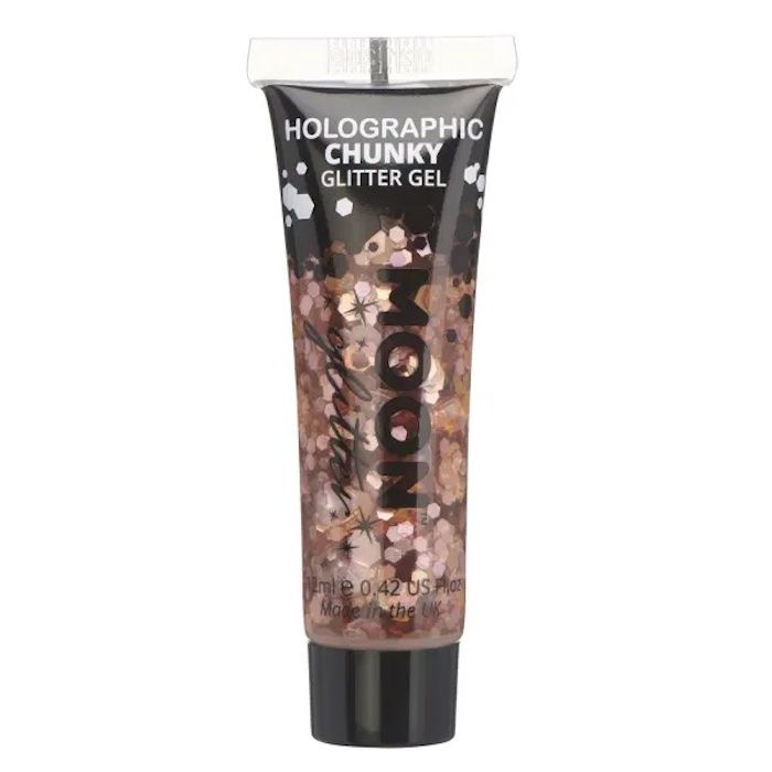 Holografisk Chunky Glitter Gel Rose Gold 12 ml Moon Creations