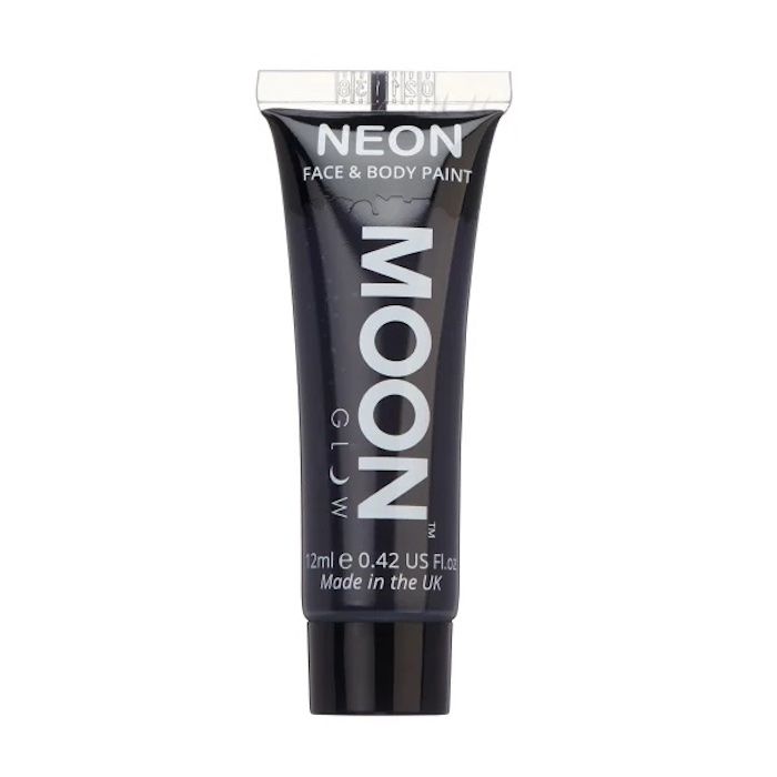 Neon UV Face And Body Paint Black 12 ml Moon Creations