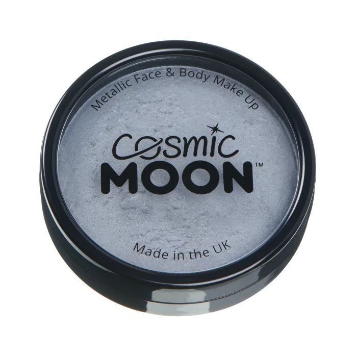 Metallic ansigts og kropsmaling sølv Moon Creations - 36 g