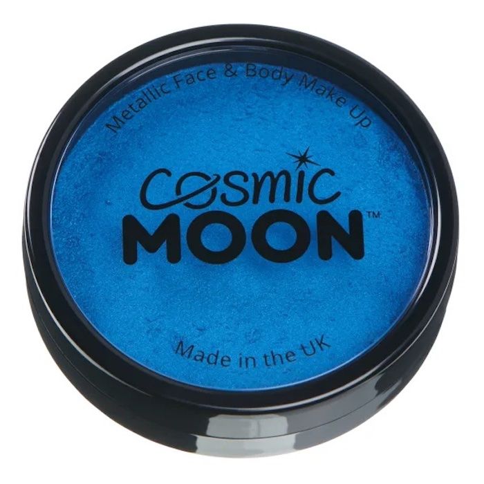 Metallic ansigts og kropsmaling Moon Creations - blå 36g 