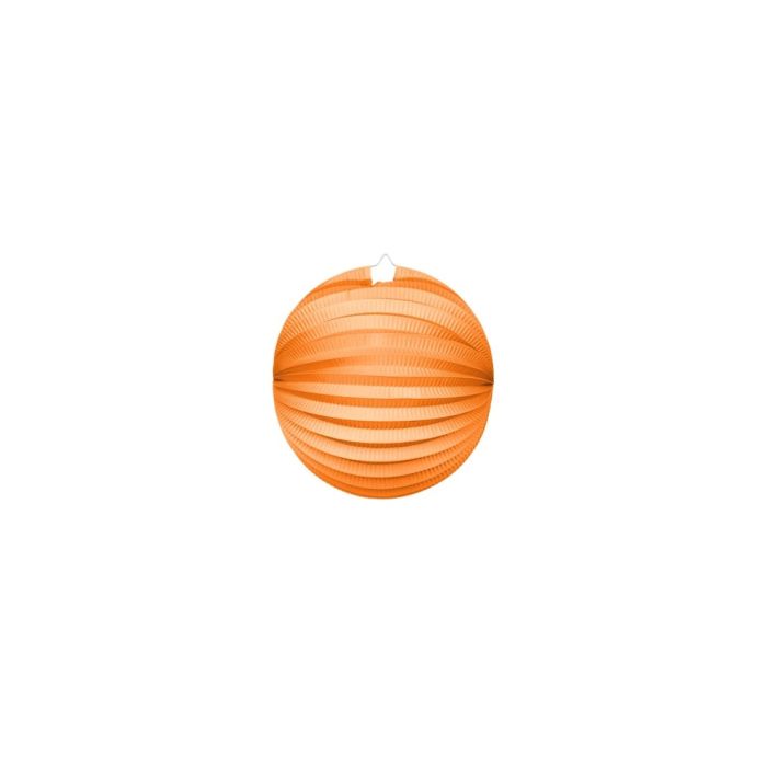 Rund Papir Lanterne i Orange - 25 cm