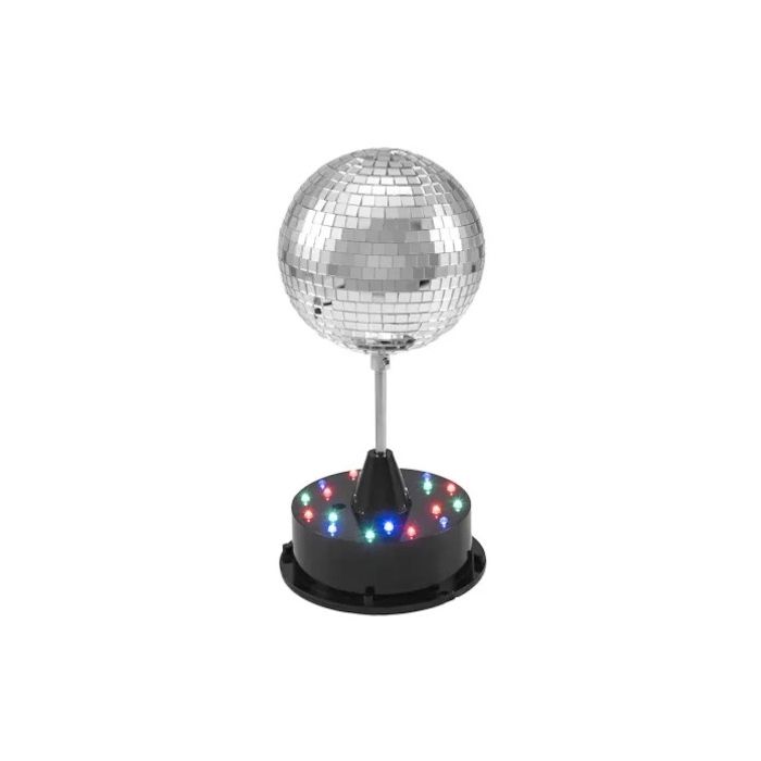 Diskokugle Med LED Base - 13 cm