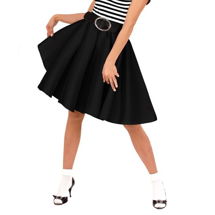 Sort rock'n'roll nederdel - Onesize