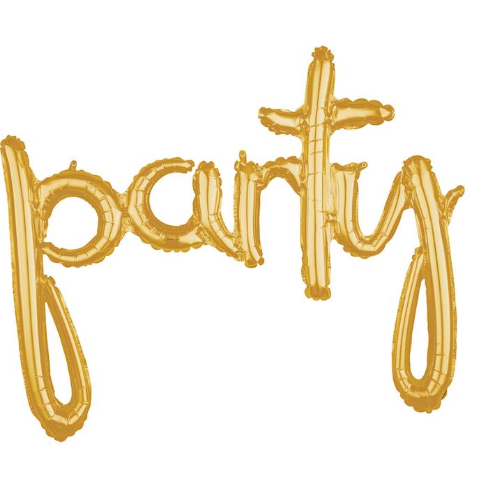 Party Guld Folieballon - 81 cm