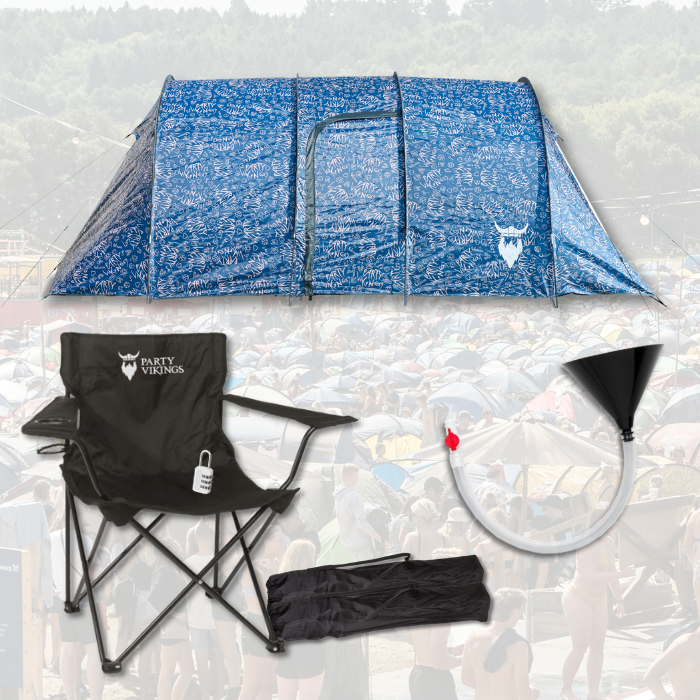 Festival Package for 3 Persons Premium - THORA tent, festival chair, etc.