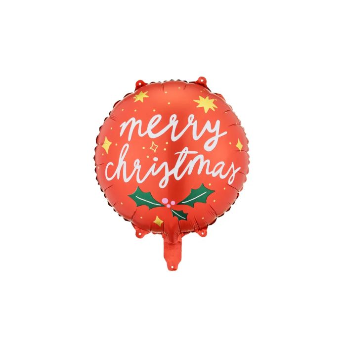 Christmas foil balloon merry christmas red 45 cm