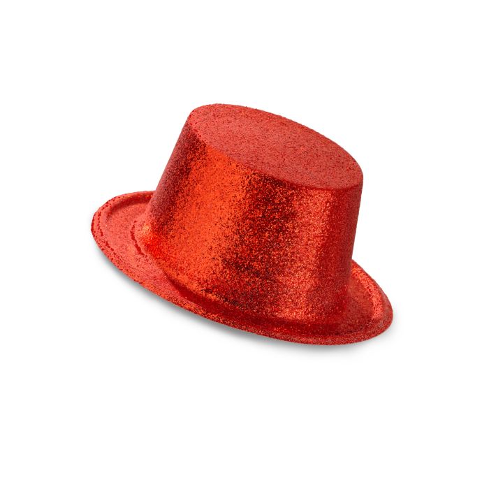 Red glitter party hat