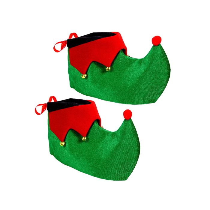 Green elf shoes with bells