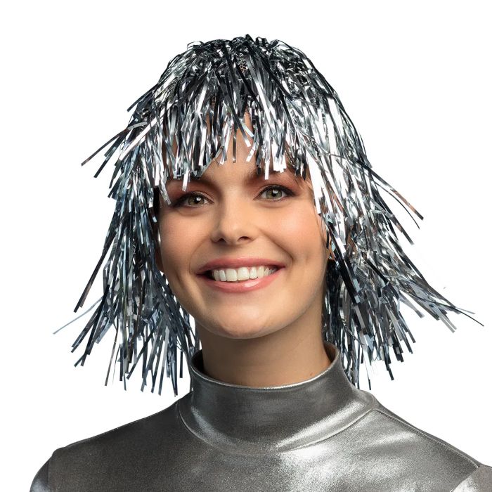 Silver Glitter Wig