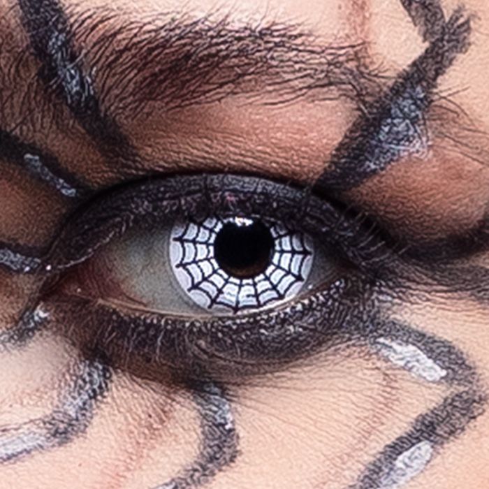 Black and White Spiderweb Contact Lenses