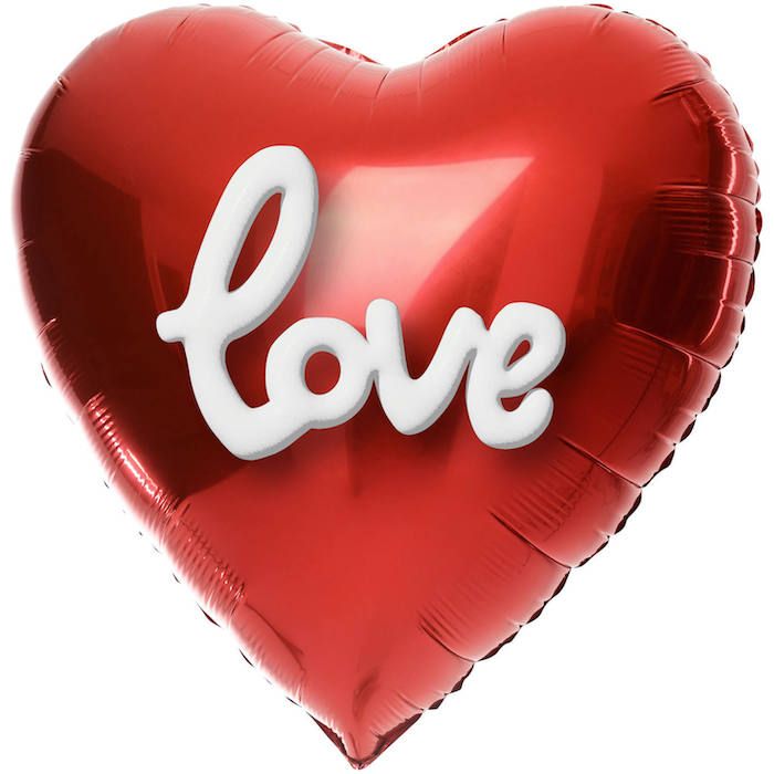 Love Heart-Shaped Foil Balloon - 56 cm