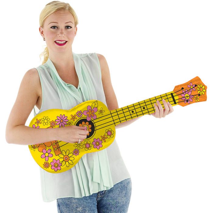 Inflatable Ukulele Yellow - 80 cm