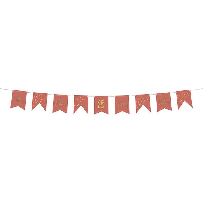 DIY Happy Birthday Garland Golden Dusk - 4 m