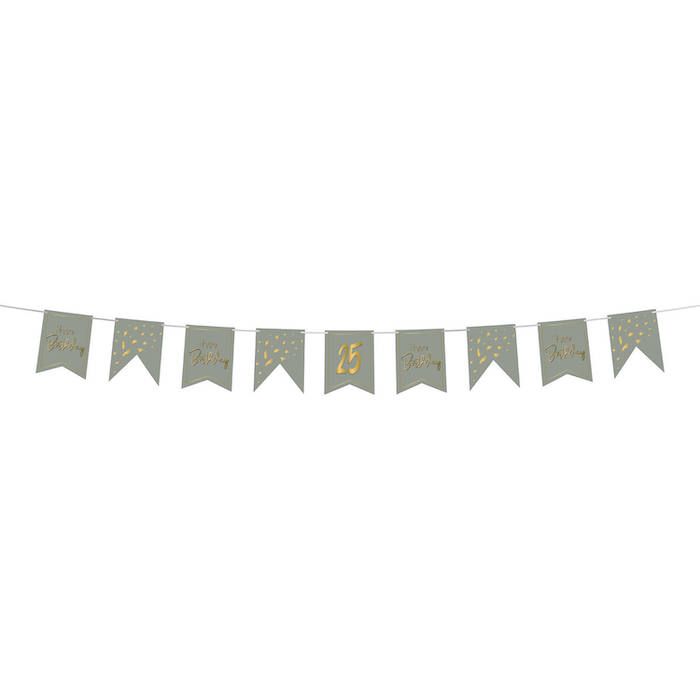 DIY Happy Birthday Garland Golden Dawn - 4 m