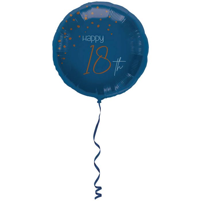 "Happy 18th" Foil Balloon Blue - 45 cm