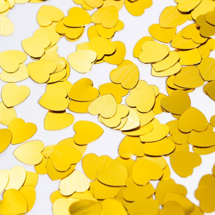Gold heart table confetti - 14 g